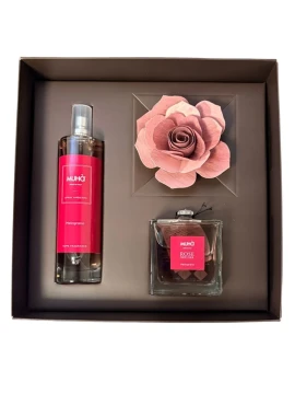 Muhà - Confezione Regalo Diffusore Rosa e Spray Ambienti - Melograno
