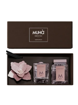 Muhà - Gift Set: "Magnolia" Diffuser + Reed Diffuser - Antique Amber