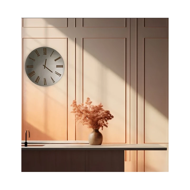 Ceart - Sirio Mirror Wall Clock - Copper/Corten Bronze