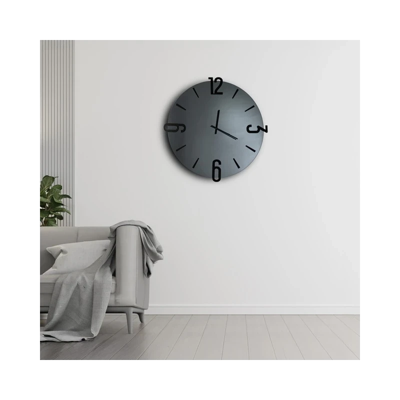 Ceart - Orologio da Parete a Specchio Alfa - Nero Fumè