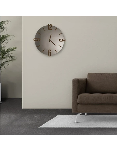 Ceart - Sirio Mirror Wall Clock - Copper/Corten Bronze