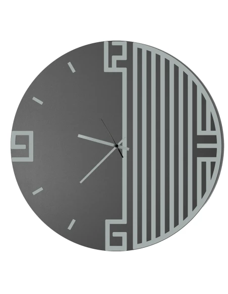 Ceart - Orologio da Parete Lyra - Argento / Specchio Nero Fumè