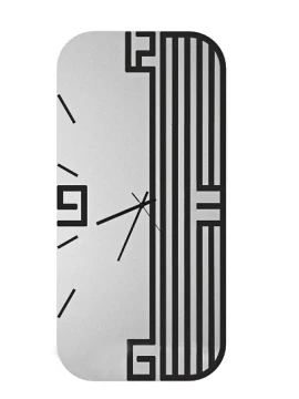 Ceart - Lyra Vertical Wall Clock - Black / Smoked Black Mirror