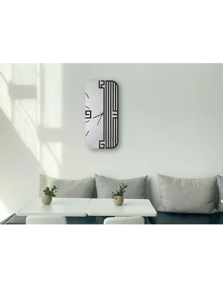 Ceart - Orologio da Parete Lyra Vertical - Nero / Specchio Nero Fumè