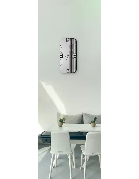 Ceart - Lyra Vertical Wall Clock - Black / Smoked Black Mirror