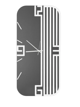 Ceart - Lyra Vertical Wall Clock - White / Smoked Black Mirror