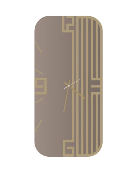 Ceart - Orologio da Parete Lyra Vertical - Oro Metallizzato / Specchio Ramato