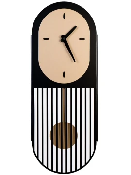 Ceart - Pendolino Pendulum Clock - Black and Metallic Gold