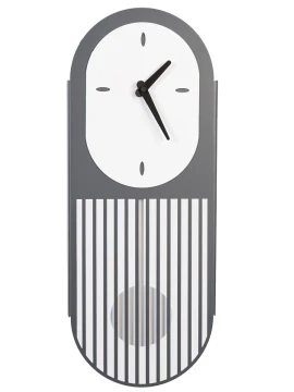 Ceart - Pendolino Pendulum Clock - Marble Grey and White