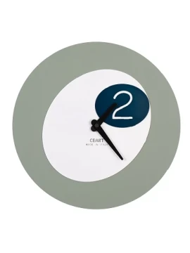 Ceart - Orologio da Parete Due - Verde / Bianco / Petrolio