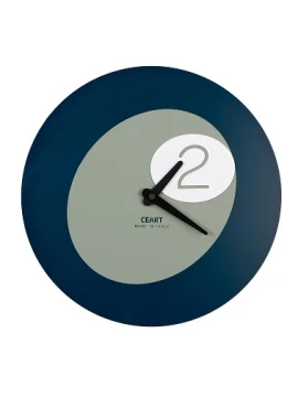 Ceart - Orologio da Parete Due - Petrolio / Verde / Bianco