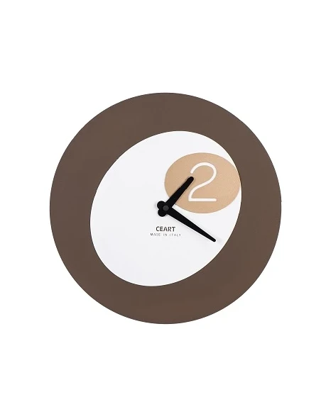 Ceart - Two Wall Clock - Bronze / White / Gold