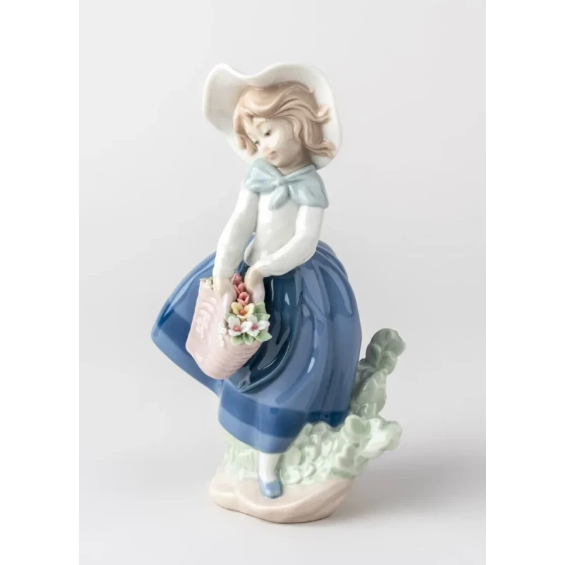 Lladró - Scultura Ragazza con Borsa - Porcellana