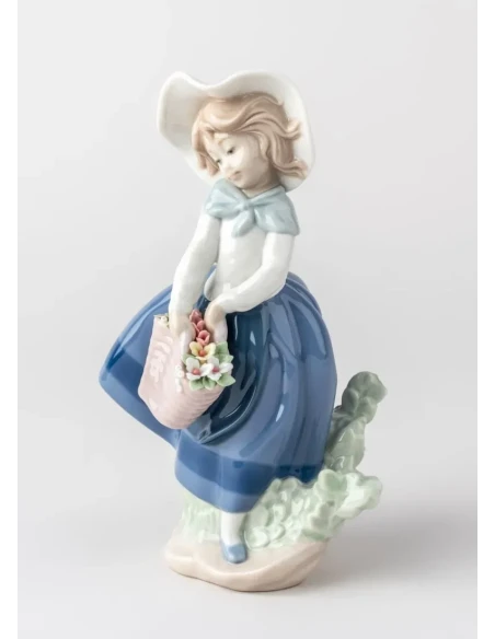Lladró - Scultura Ragazza con Borsa - Porcellana