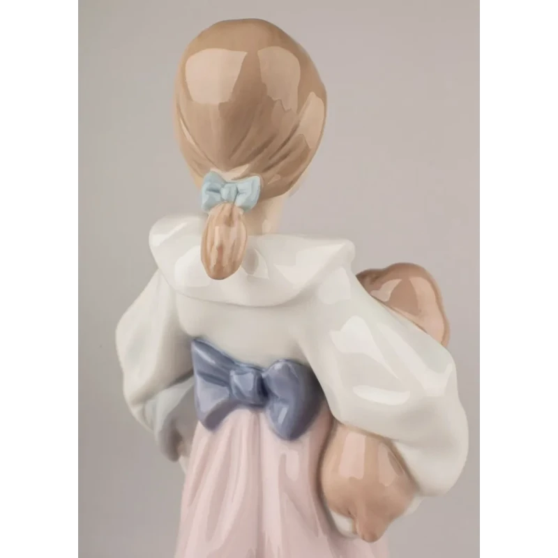 Lladró - Little Girl with Puppies Sculpture - Porcelain