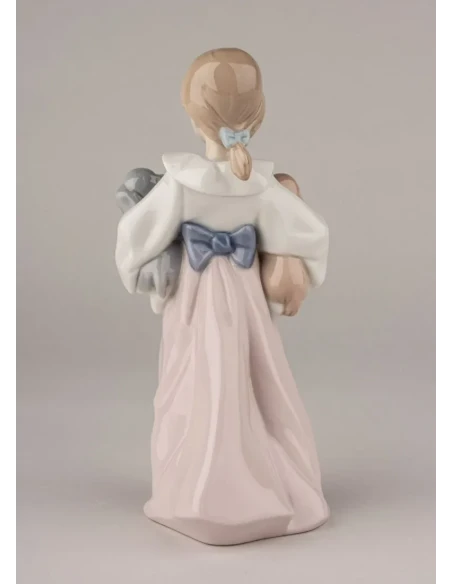 Lladró - Scultura Bimba con Cuccioli - Porcellana