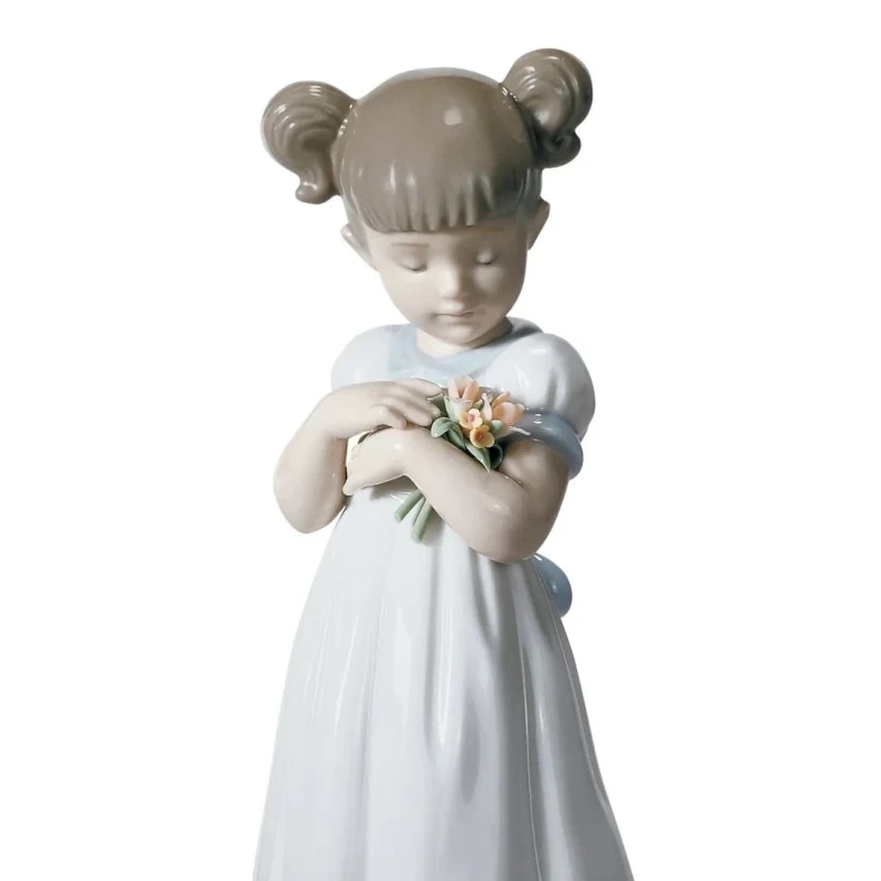 Lladró - Flowers for Mother Baby Sculpture - Porcelain