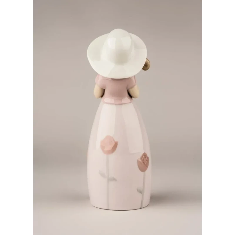 Lladró - Scultura Bimba Piccola Rosa - Porcellana