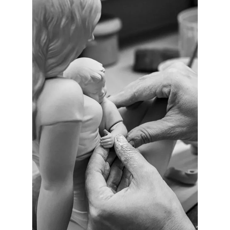 Lladró - Scultura L'amore di Una Madre - Bianco Opaco