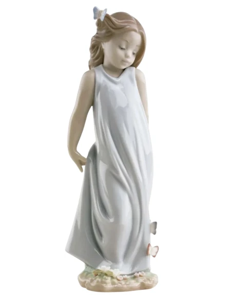 Lladró - Scultura Bimba Amica delle Farfalle - Porcellana