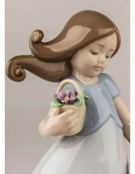 Lladró - Scultura Bimba Piccola Viola - Porcellana