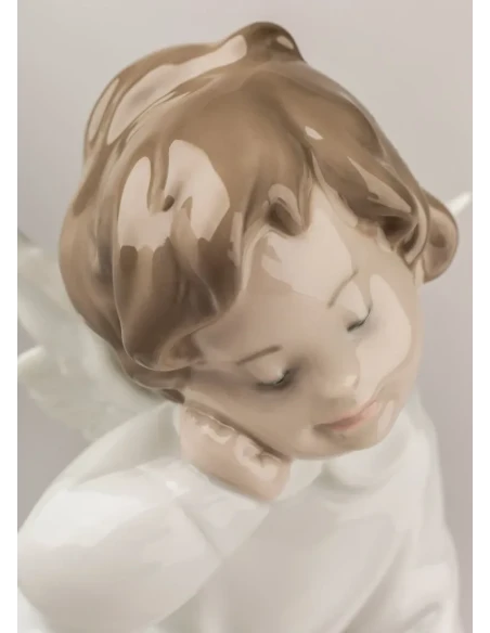 Lladró - Sitting Angel Sculpture - Porcelain