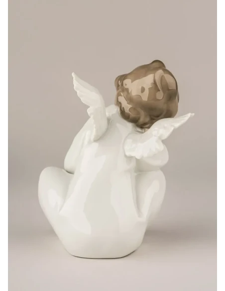 Lladró - Sitting Angel Sculpture - Porcelain