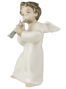 Lladró - Angel with Flute Sculpture - Porcelain