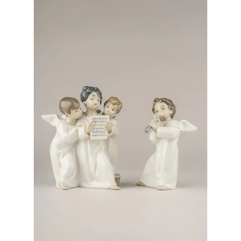 Lladró - Angel with Flute Sculpture - Porcelain
