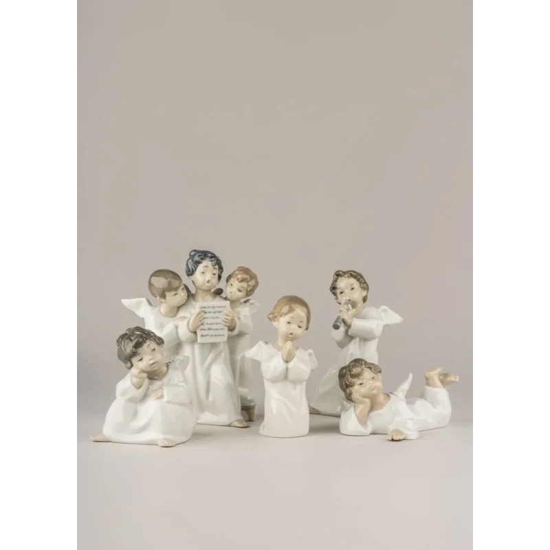 Lladró - Angel with Flute Sculpture - Porcelain