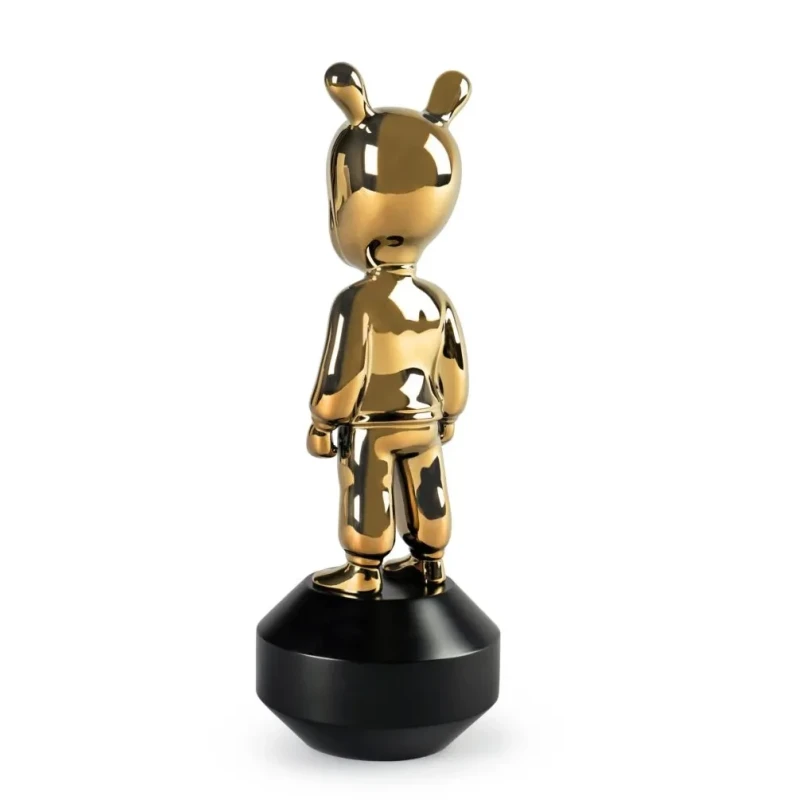 Lladró - The Golden Guest Sculpture - Gold / Black