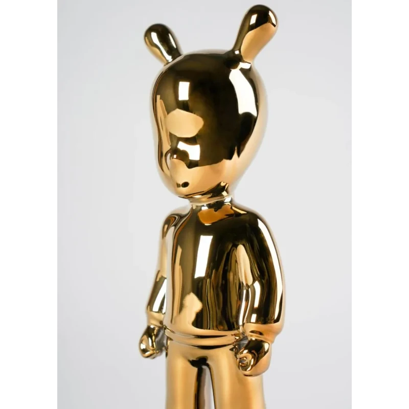 Lladró - The Golden Guest Sculpture - Gold / Black