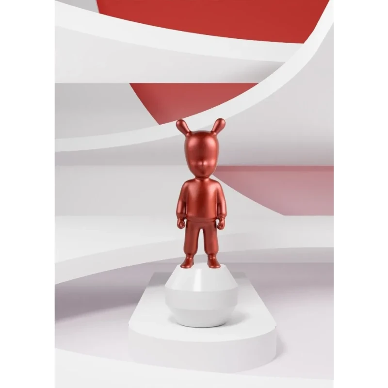 Lladró - The Metallic Red Guest Sculpture - Metallic Red / White