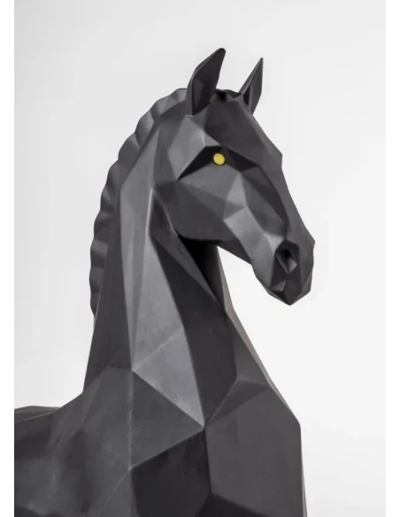 Lladró - Horse Sculpture - Matt Black