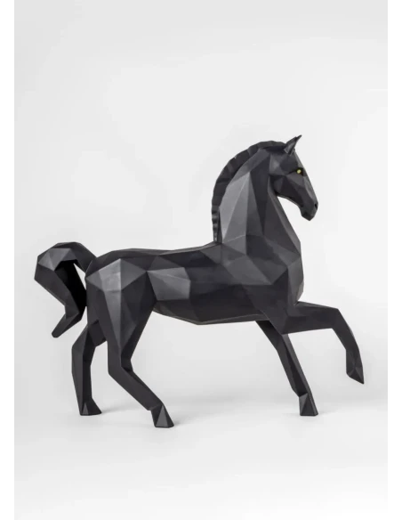 Lladró - Scultura Cavallo - Nero opaco