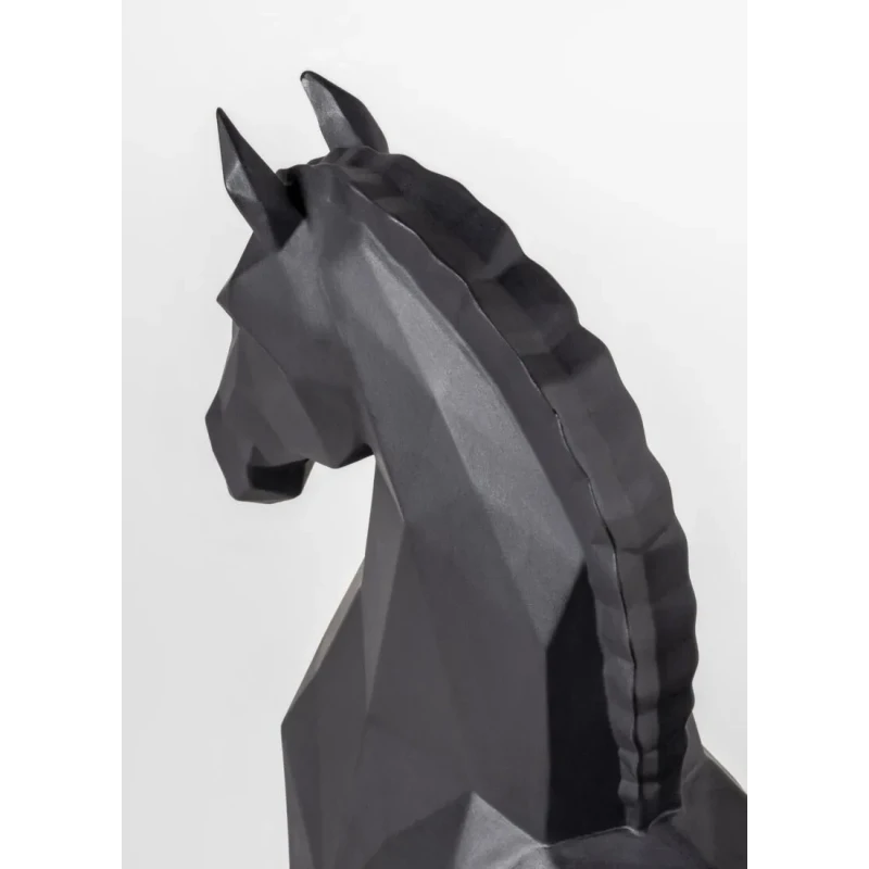 Lladró - Horse Sculpture - Matt Black