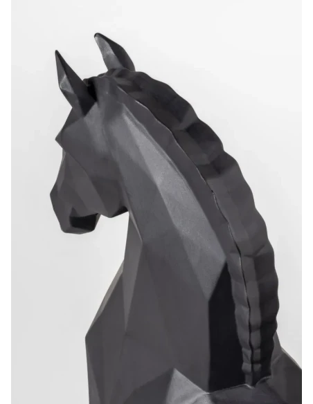 Lladró - Scultura Cavallo - Nero opaco
