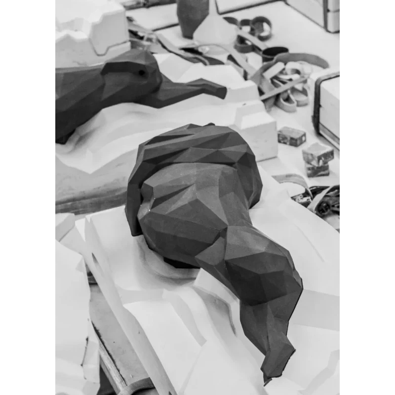 Lladró - Lion Sculpture - Matt black