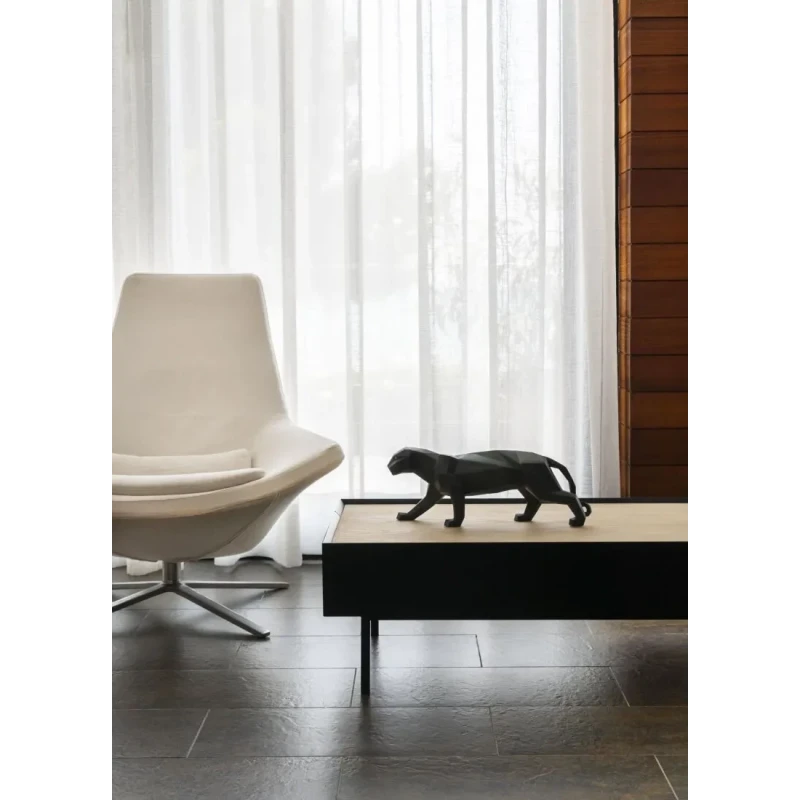 Lladró - Pantera Sculpture - Matte Black