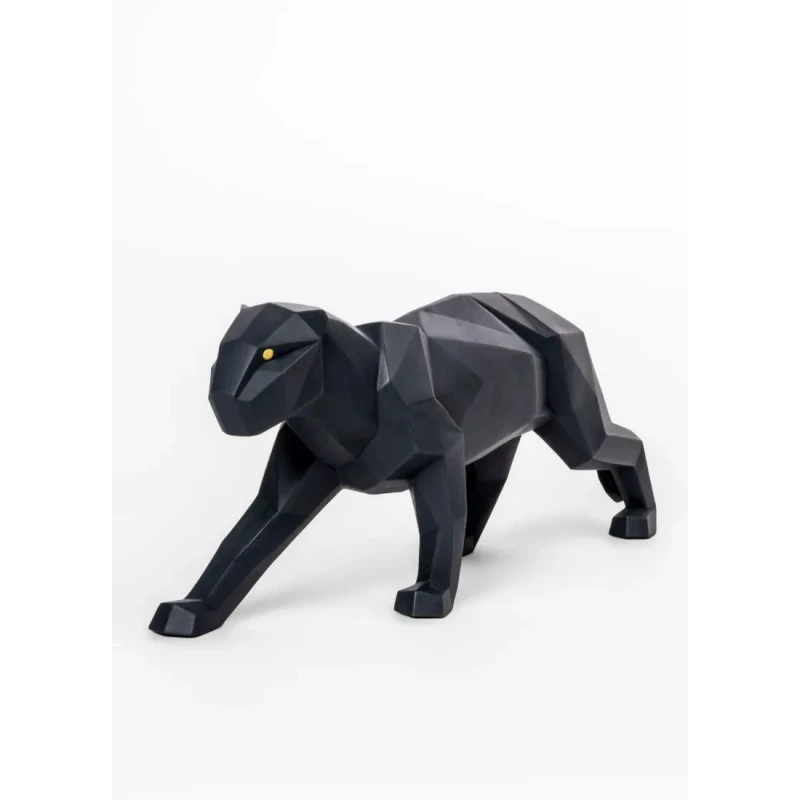 Lladró - Pantera Sculpture - Matte Black