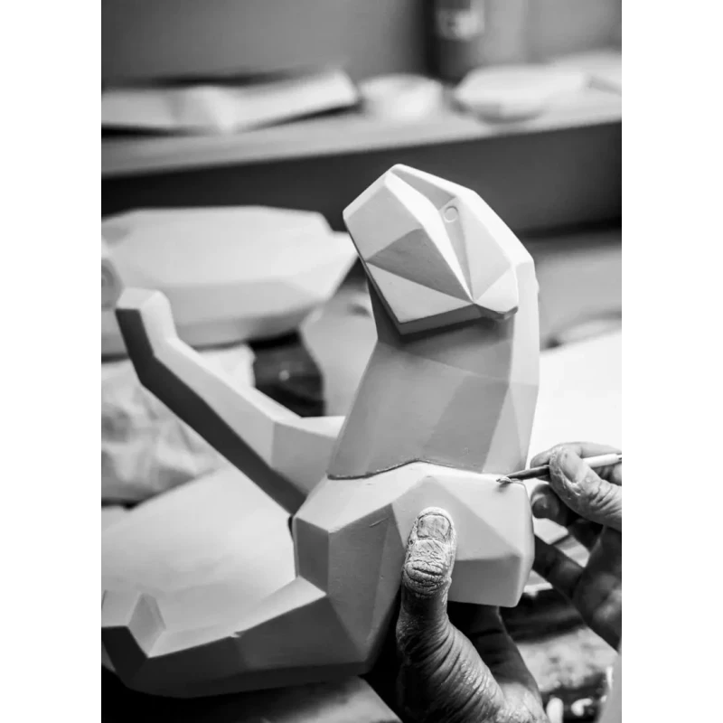 Lladró - Pantera Sculpture - Matte Black