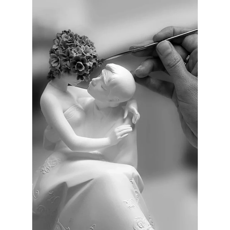 Lladró - Scultura Amore II Fiori - Porcellana