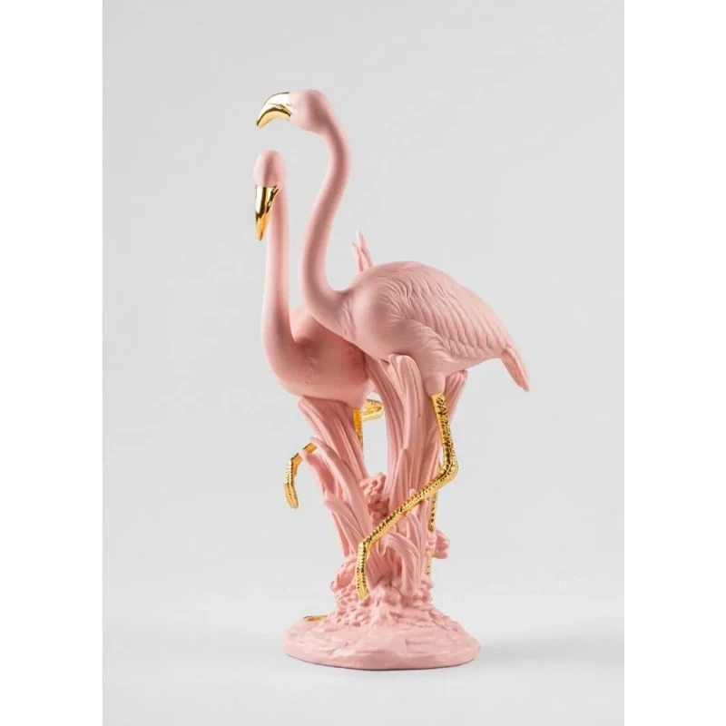 Lladró - Flamingos Sculpture - Pink
