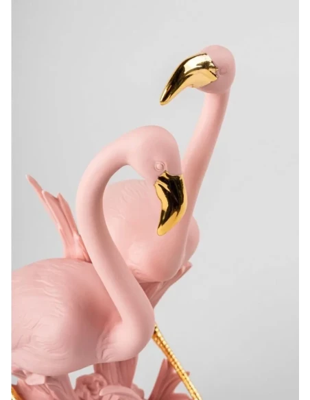 Lladró - Flamingos Sculpture - Pink