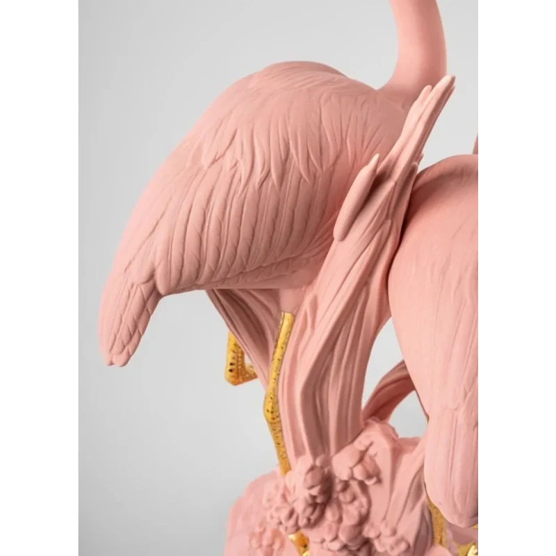Lladró - Flamingos Sculpture - Pink