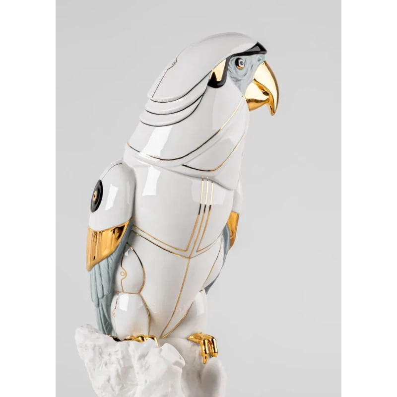 Lladró - Cyborg Macaw Sculpture - Porcelain