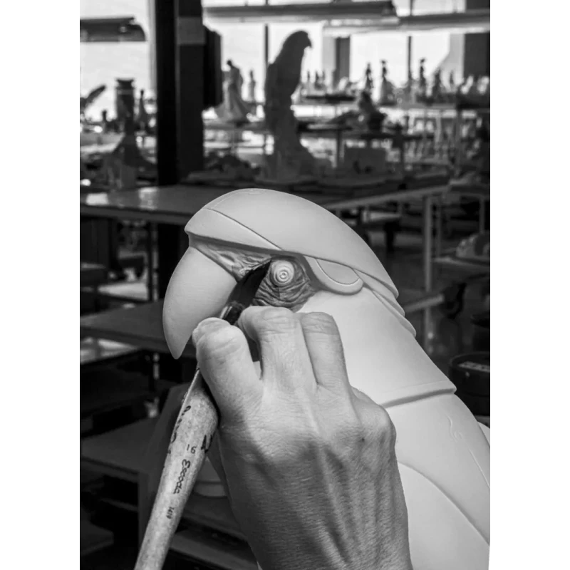Lladró - Cyborg Macaw Sculpture - Porcelain