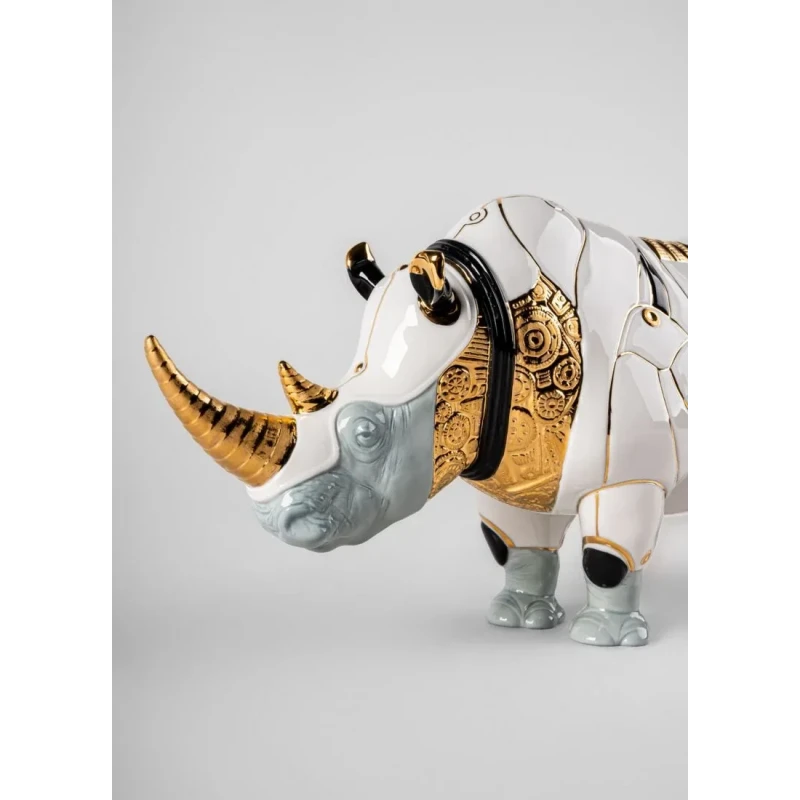 Lladró - Scultura Rinoceronte Cyborg - Porcellana
