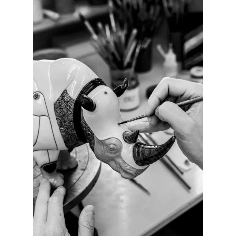 Lladró - Scultura Rinoceronte Cyborg - Porcellana