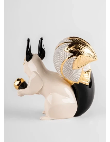 Lladró - Scultura Scoiattolo Gioiello - Porcellana